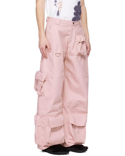 Collina Strada Pink Ssense Exclusive Garden Cargo Pants for men