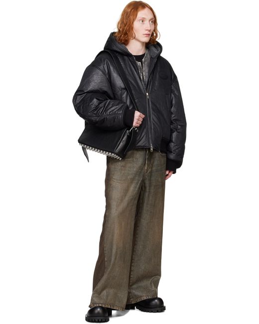 メンズ Alexander Wang ブラック パデッド ボンバージャケット Black