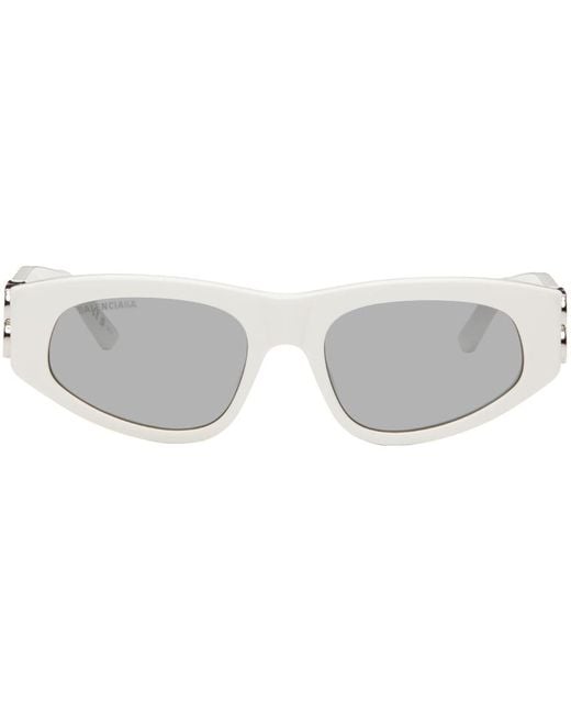 Balenciaga Black White Dynasty D-frame Sunglasses for men
