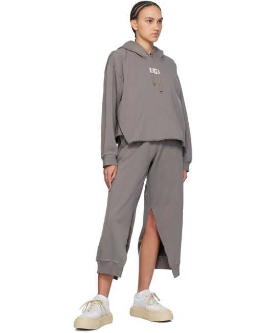 MM6 by Maison Martin Margiela Gray Taupe Vented Sweatpants for men