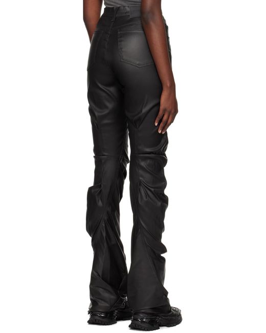 Pantalon noir en cuir synthétique exclusif à ssense OTTOLINGER en coloris Black