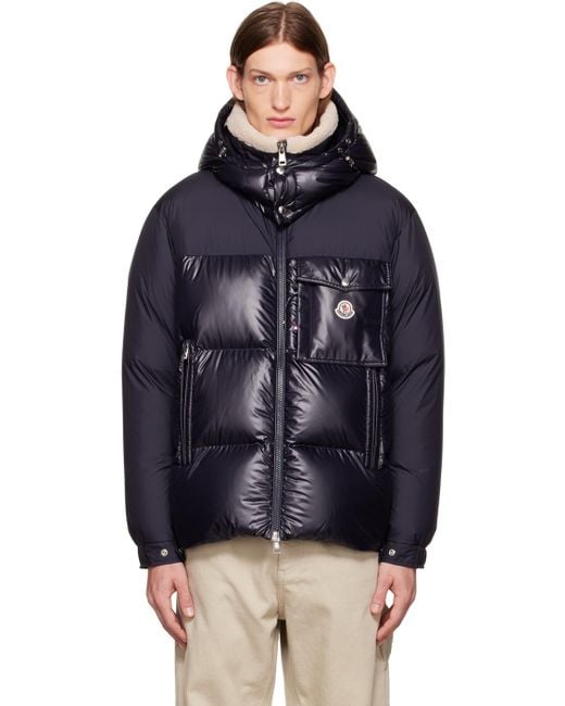 Moncler Navy Bayuda Down Jacket in Blue for Men Lyst