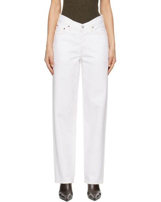 Agolde ホワイト V-Waist バギージーンズ Black