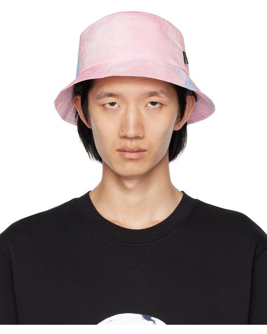 PS by Paul Smith Black Pink & Blue Tie-dye Bucket Hat for men