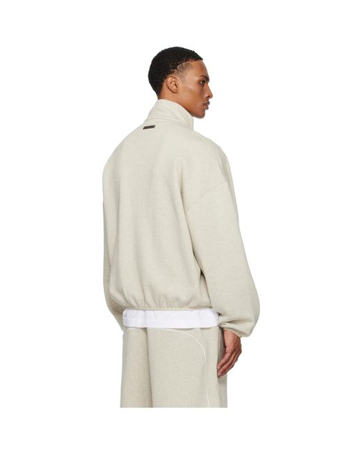 Fear Of God Natural Modern Fit Fleece Track Jacket for men