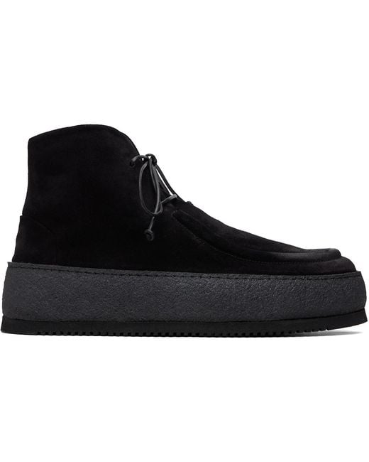 Marsèll Black Parapana Leather Ankle Boots for men