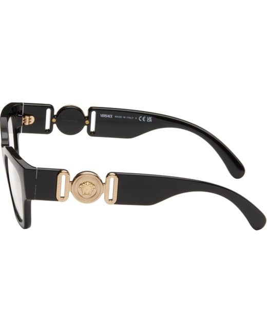 Versace ブラック メドゥーサ ビギー キャットアイメガネ