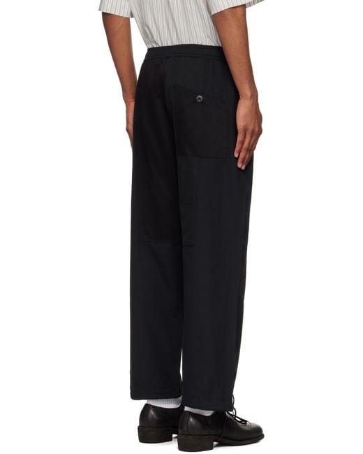 Maharishi Black 6087 Upcycled Loose Cargo Track Pants for men