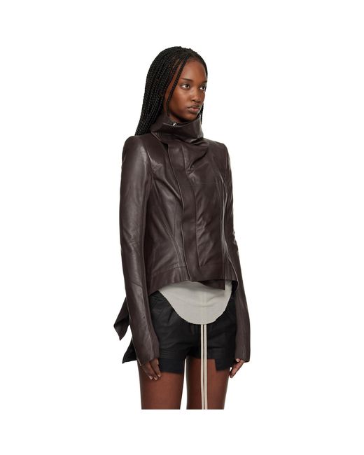 Rick Owens Black Temple Naska Leather Jacket