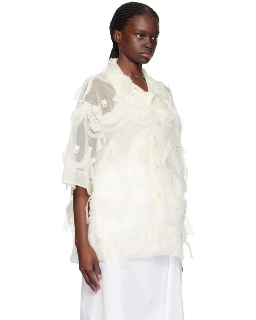 Simone Rocha Off-white Relaxed Shirt