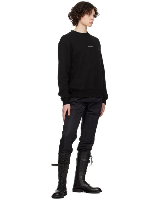 Han Kjobenhavn Black Distressed Sweatshirt for men