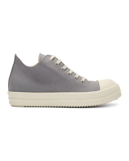 Rick Owens Drkshdw Gray Grey And Off-white Low Sneakers for men