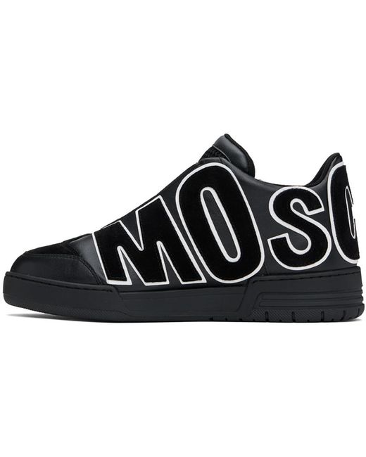 Moschino Black Streetball Maxi Logo Sneakers for men