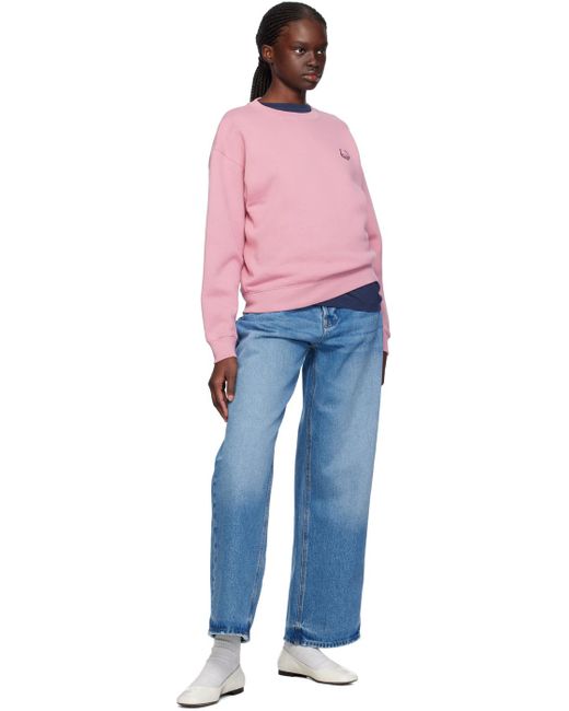 Maison Kitsuné Pink Bold Fox Head Sweatshirt