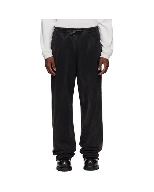 ALEXANDER DIGENOVA Black Trashed Sweatpants for men
