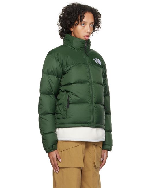 The North Face Green 1996 Retro Nuptse Brand-embroidered Regular-fit Shell-down Jacket