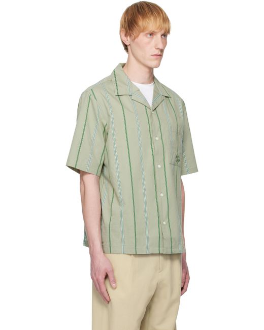 メンズ Maison Kitsuné グリーン リゾートシャツ Green