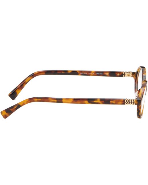 Miu Miu Brown 'Miu Regard' Glasses