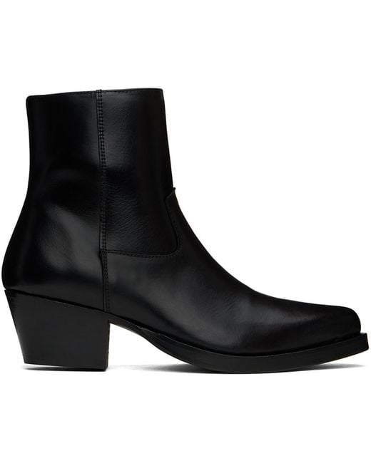 Ernest W. Baker Black Western Boots for men