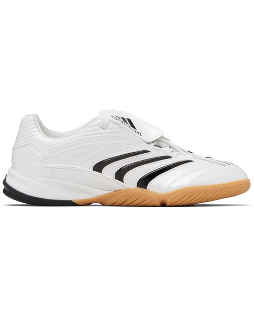 adidas gazelle silver green womens Women's Bring The Good Vibes Ivory Faux Leather Lace-Up Sneakers | Size: 5 main image 1