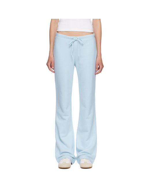 Skims Blue Drapey French Terry Straight Leg Lounge Pants