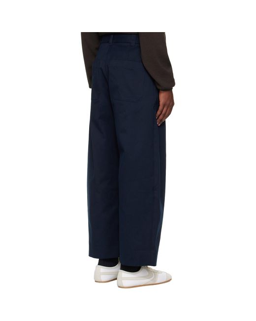 Studio Nicholson Blue Sorte Trousers for men