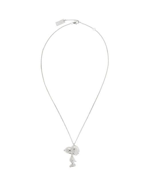 Marc Jacobs Silver Peanuts Edition The Snoopy Necklace in Metallic