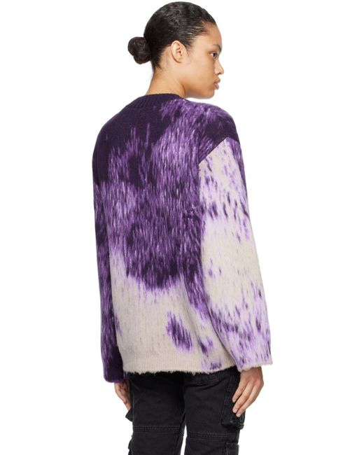 The Attico Purple Jacquard Sweater