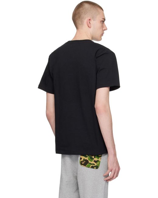 A Bathing Ape Black 1st Camo 'busy Works' T-shirt for men