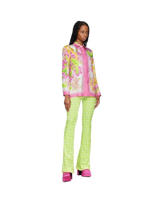 Versace Yellow Green Allover Trousers