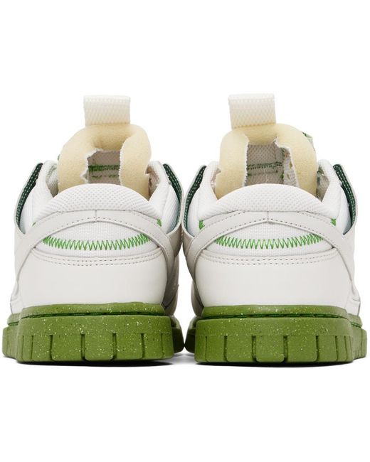 Nike Black White & Green Air Dunk Low Jumbo Sneakers for men
