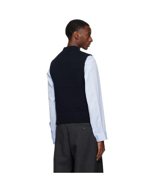 Dries Van Noten Blue Merino Wool Turtleneck for men