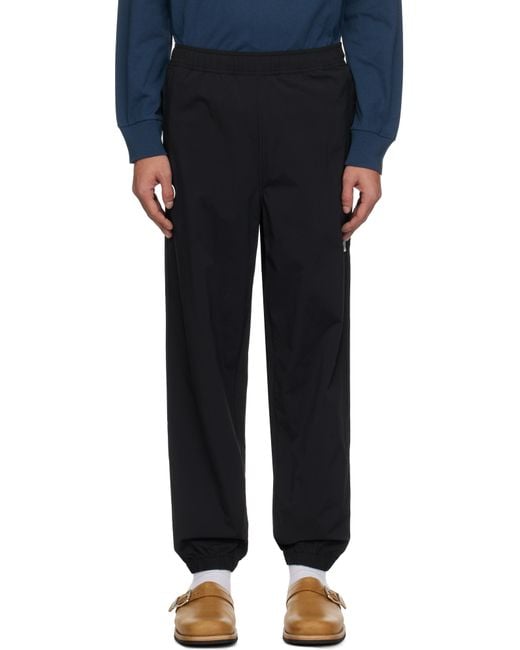 Aape By A Bathing Ape Black 'Aape Now' Woven Sweatpants for men