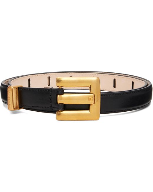 Balmain Black Anthem Calfskin Leather Belt