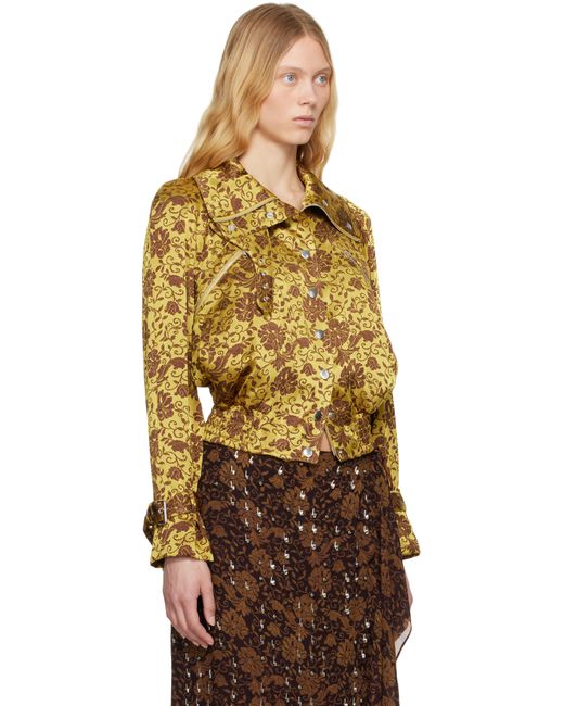 Dries Van Noten カーキ ジャカード ボンバージャケット Orange