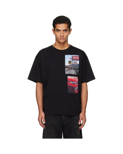 DIESEL Black T-Boxt-T3 T-Shirt for men