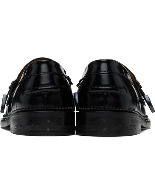 Toga Virilis Black Ssense Exclusive Leather Loafers for men