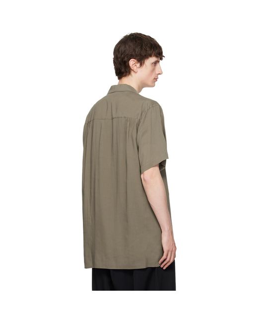Yohji Yamamoto Multicolor Cellulose Lawn Panel Open Collar Shirt for men