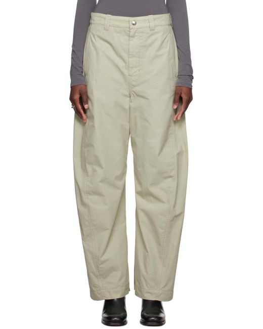 Lemaire Multicolor Green Twisted Chino Trousers