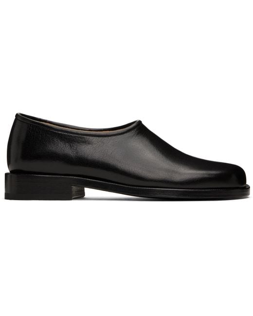 Lemaire Black Anatomic Slip On Loafers for men