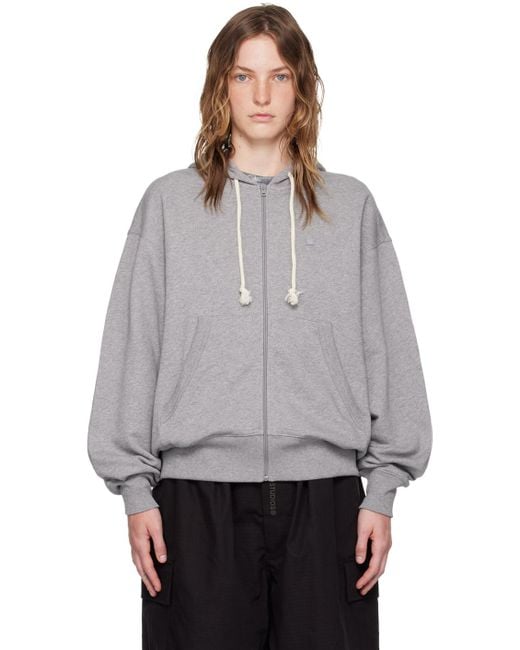 Acne Studios Zip Hoodie in Grey Lyst UK