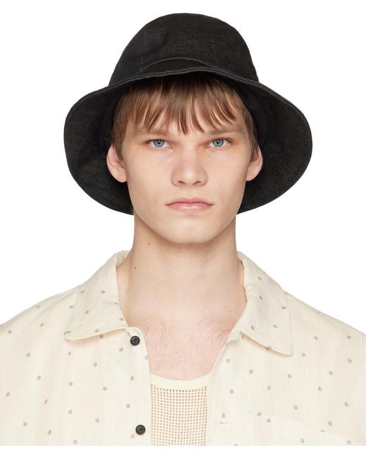 Jan Jan Van Essche Natural O-project Paneled Denim Bucket Hat for men