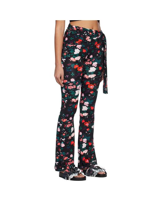 Rabanne Blue Black Printed Trousers