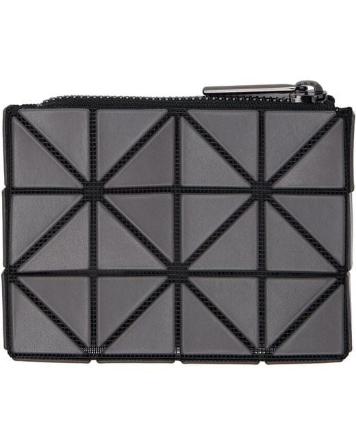 Issey Miyake Gray Casette Card Holder for men