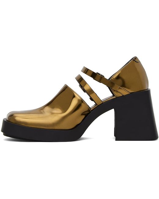 Chaussures charles ix à talon bottier jennie brunes Justine Clenquet en coloris Black