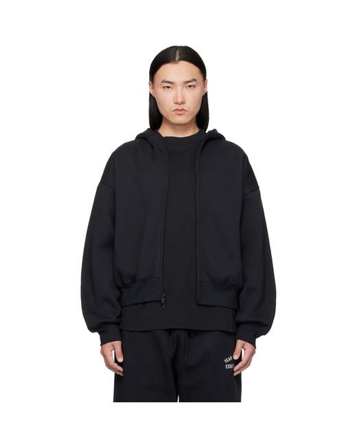 Fear Of God Blue Classic Zip-Up Hoodie for men
