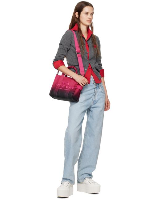 Marc Jacobs Red 'The Ombré Coated Canvas Small' Tote