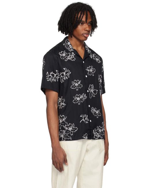 Rag & Bone Black Avery Resort Shirt for men