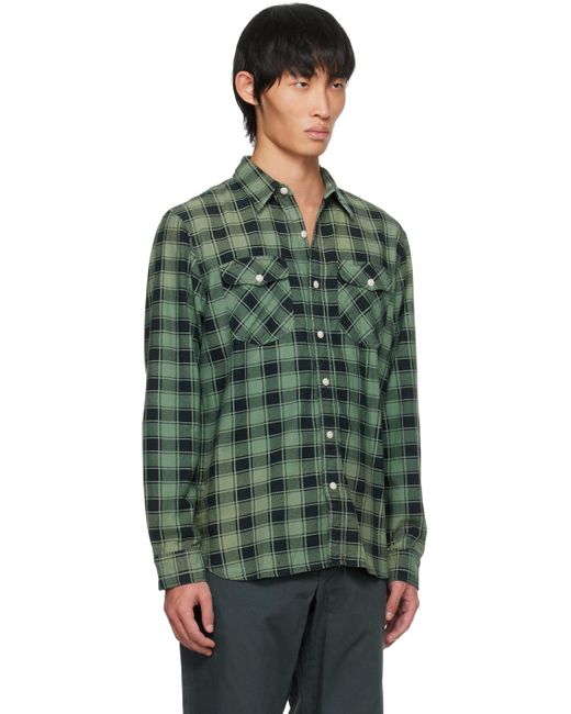 RRL Green Check Shirt for men