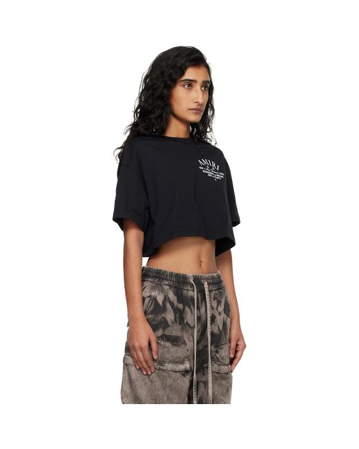 Amiri Black Arts District Cropped T-Shirt
